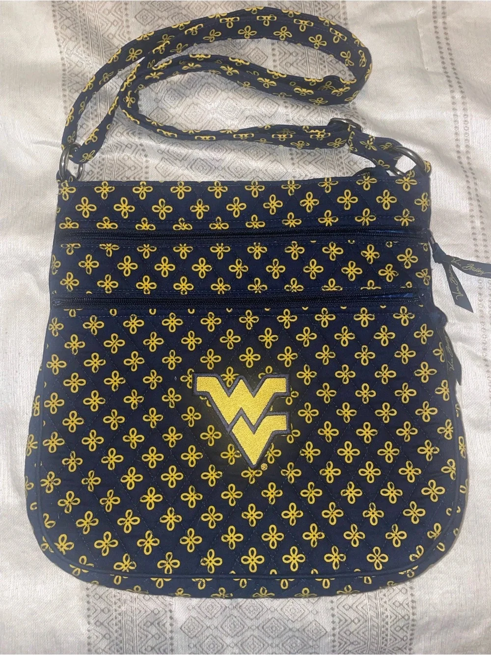 Vera Bradley West Virginia Crossbody Bag in Navy and Yellow